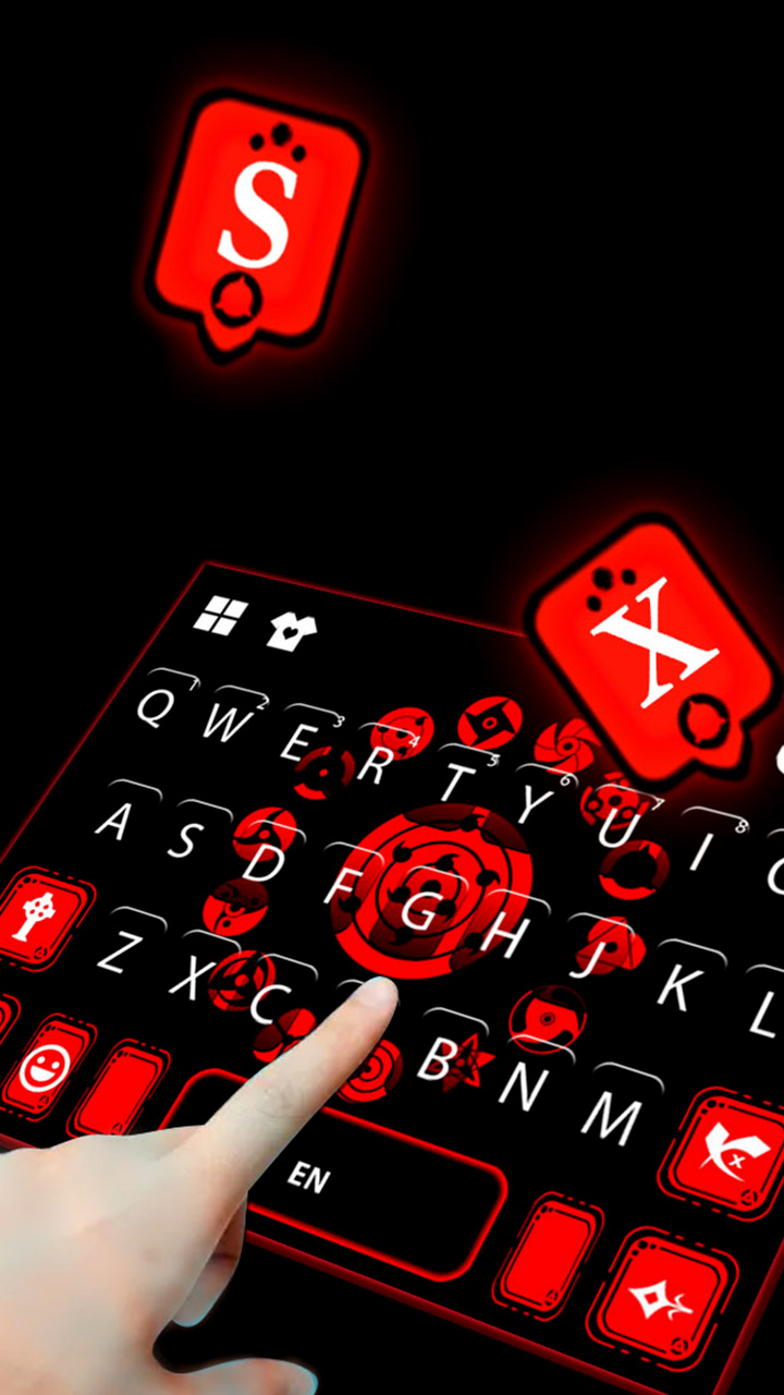 اسکرین شات 3 برنامه Anime Signs Keyboard Backgroun