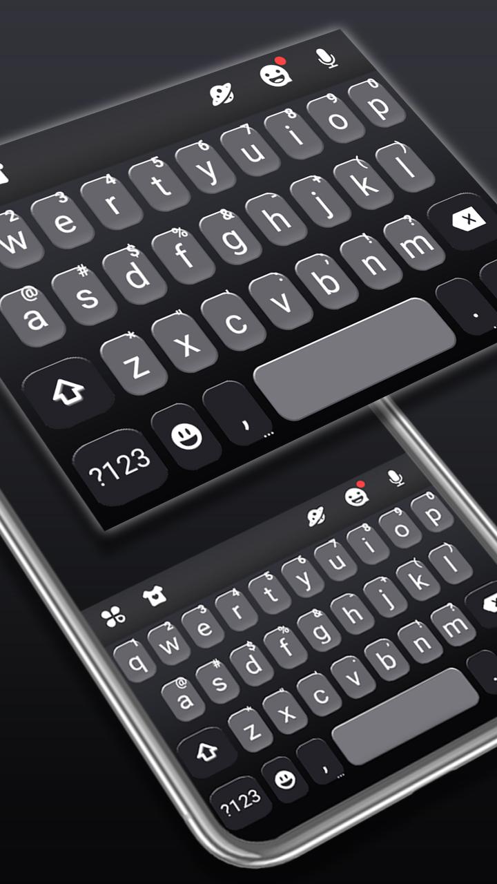 اسکرین شات 1 برنامه Simply Black Keyboard Theme