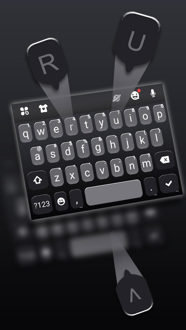 اسکرین شات 2 برنامه Simply Black Keyboard Theme