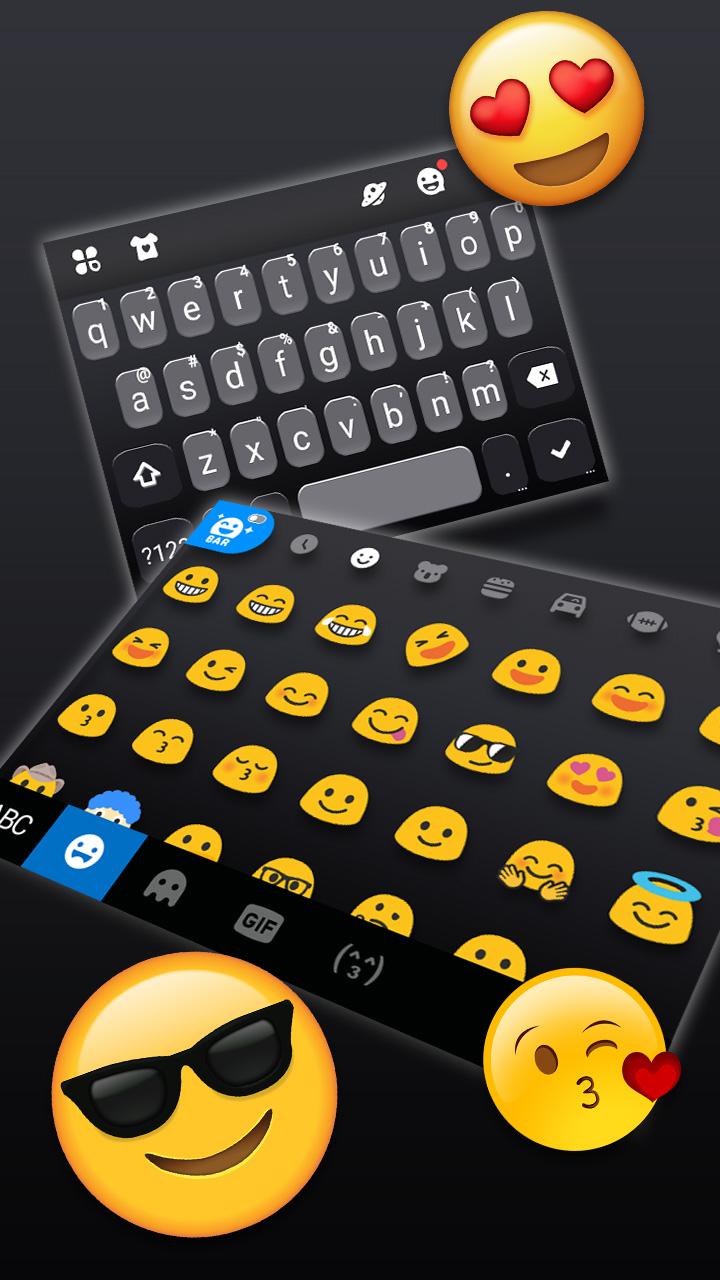اسکرین شات 3 برنامه Simply Black Keyboard Theme