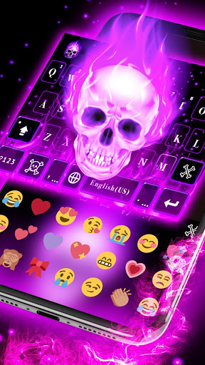 اسکرین شات 4 برنامه Skeleton Keyboard Theme