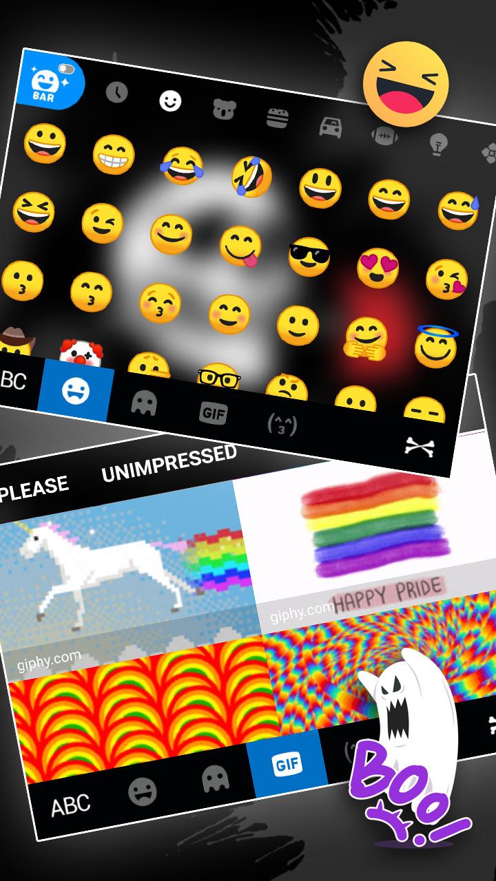 اسکرین شات 4 برنامه Skull Rose Keyboard Theme