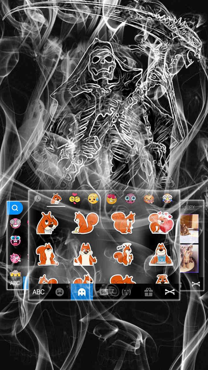 اسکرین شات 3 برنامه Skullgrimreaper Keyboard Theme