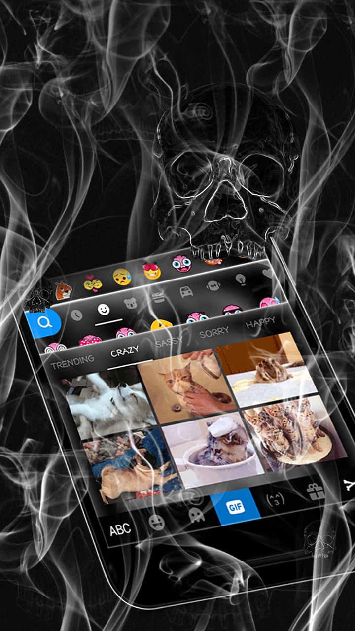 اسکرین شات 4 برنامه Skullgrimreaper Keyboard Theme