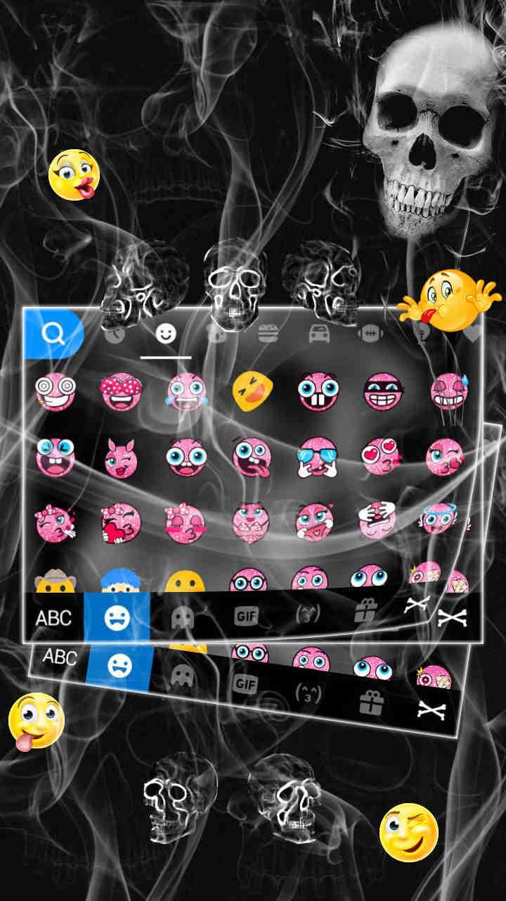 اسکرین شات 2 برنامه Skullgrimreaper Keyboard Theme