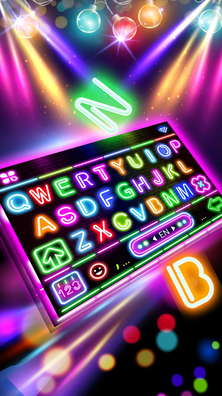 اسکرین شات 1 برنامه Sparkle Neon LED Lights Themes