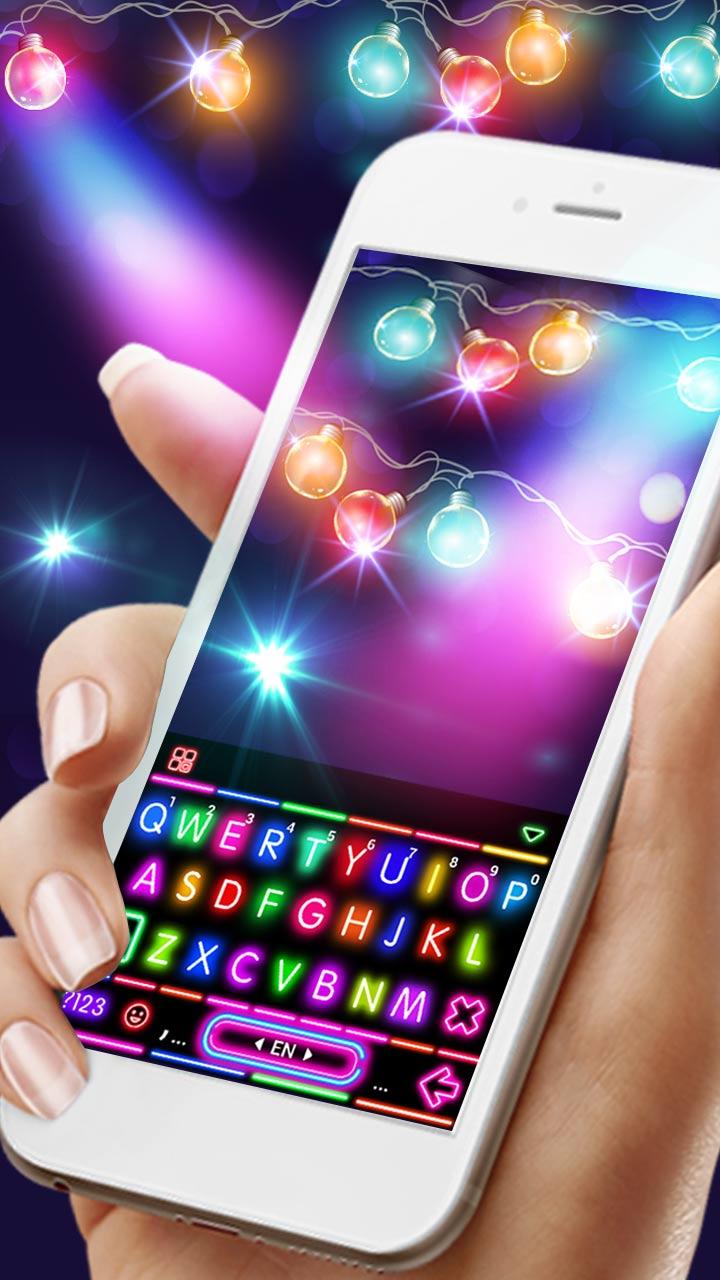 اسکرین شات 2 برنامه Sparkle Neon Lights Theme