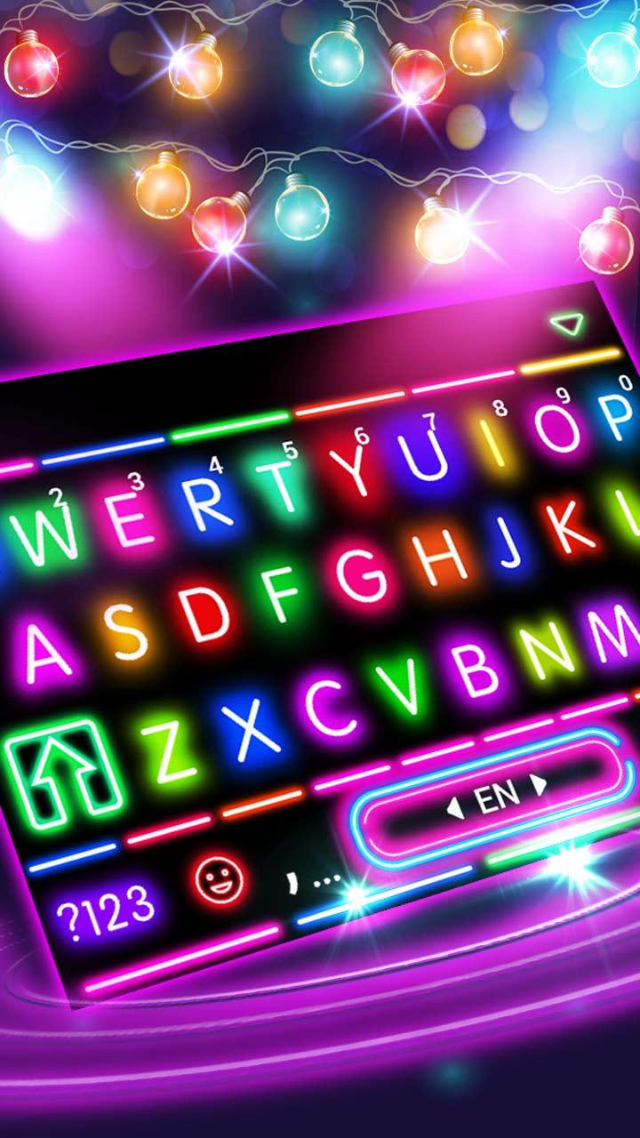 اسکرین شات 1 برنامه Sparkle Neon Lights Theme