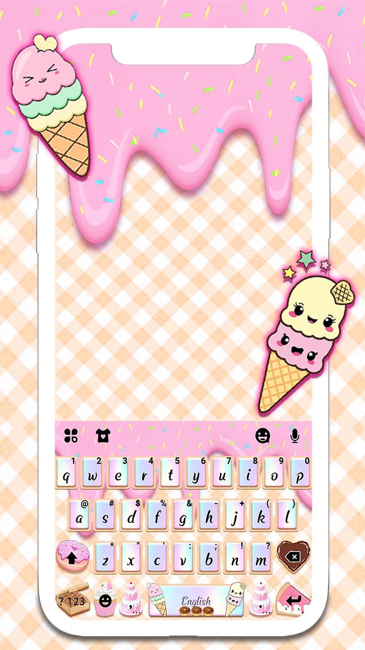 اسکرین شات 1 برنامه Sweet Donut Pink Drip Keyboard Theme