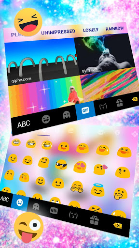 اسکرین شات 4 برنامه Sweetie Unicorn Galaxy Keyboard Theme