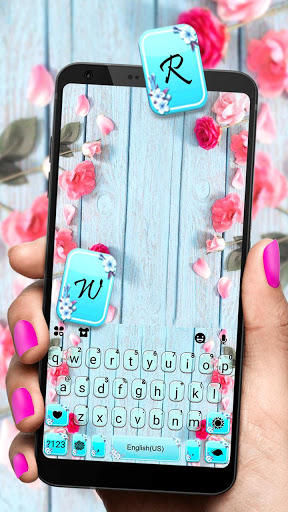 اسکرین شات 1 برنامه Vintage Roses Keyboard Theme