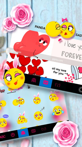 اسکرین شات 4 برنامه Vintage Roses Keyboard Theme
