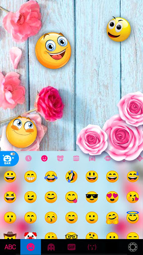 اسکرین شات 3 برنامه Vintage Roses Keyboard Theme
