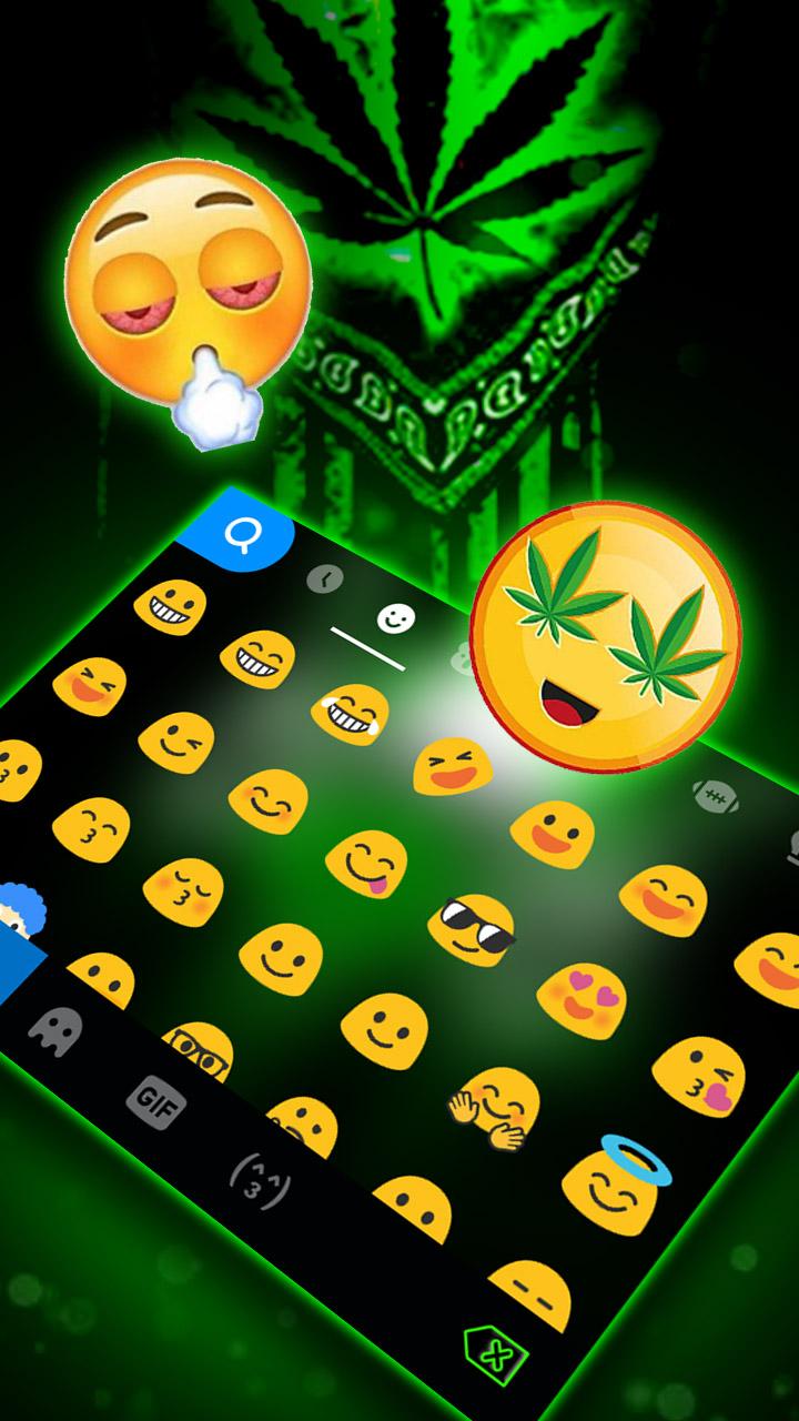 اسکرین شات 3 برنامه Weed Guns Skull Keyboard Theme