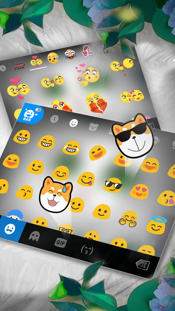 اسکرین شات 3 برنامه White Cute Cat Keyboard Theme