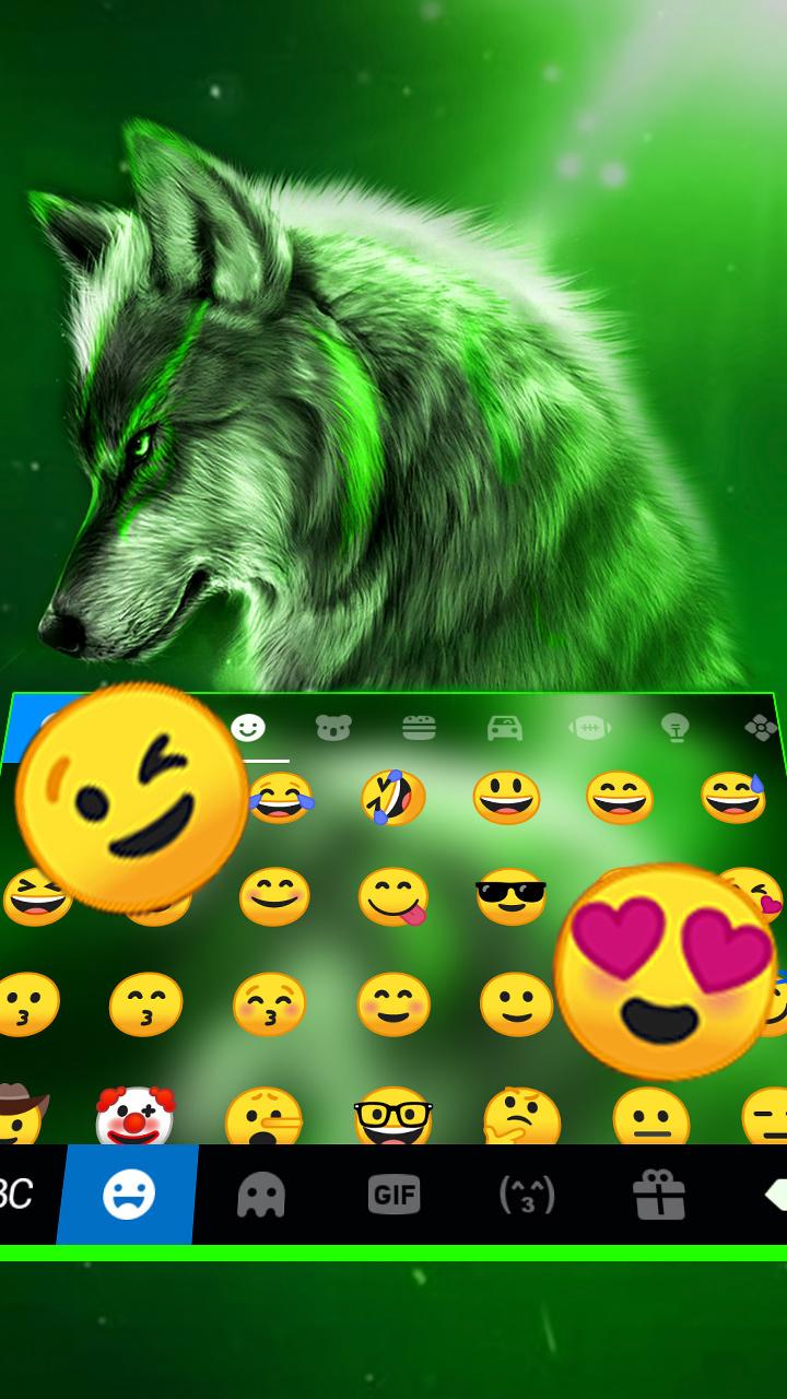 اسکرین شات 3 برنامه Wild Night Wolf Keyboard Theme