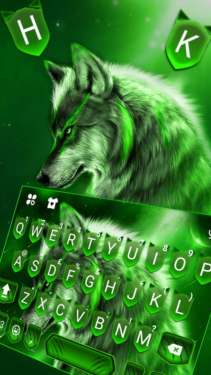 اسکرین شات 2 برنامه Wild Night Wolf Keyboard Theme