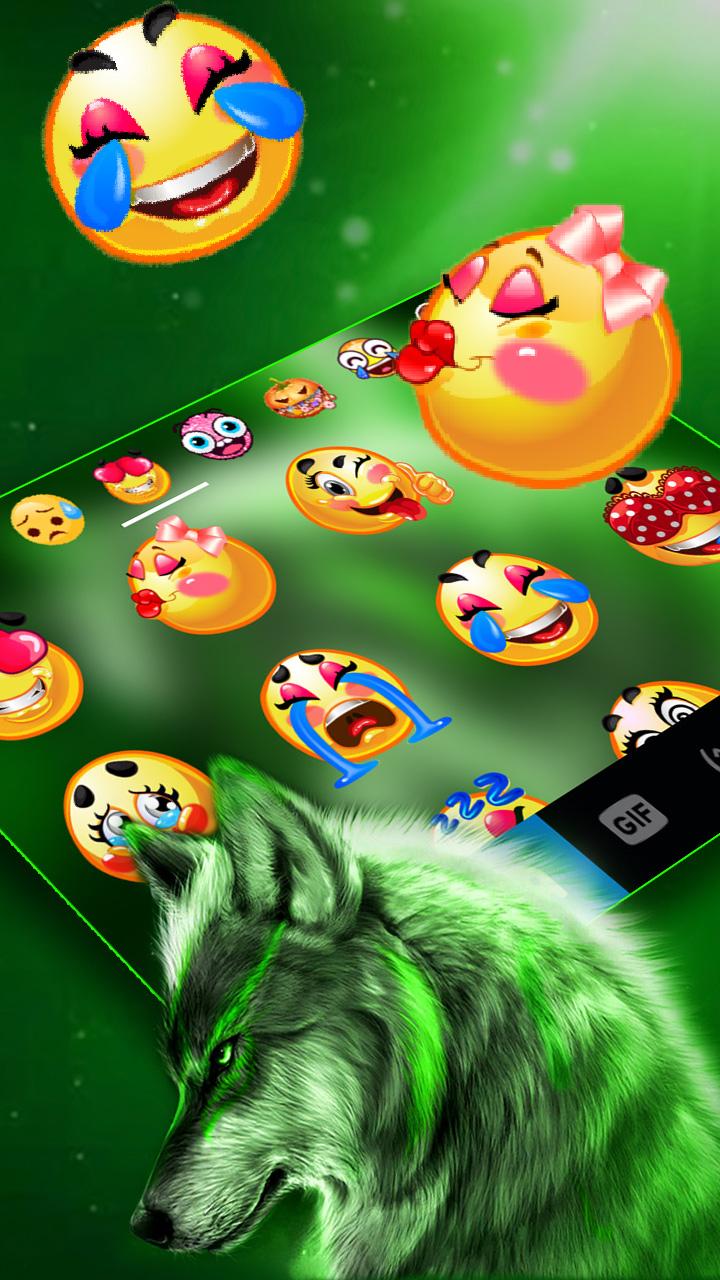 اسکرین شات 4 برنامه Wild Night Wolf Keyboard Theme