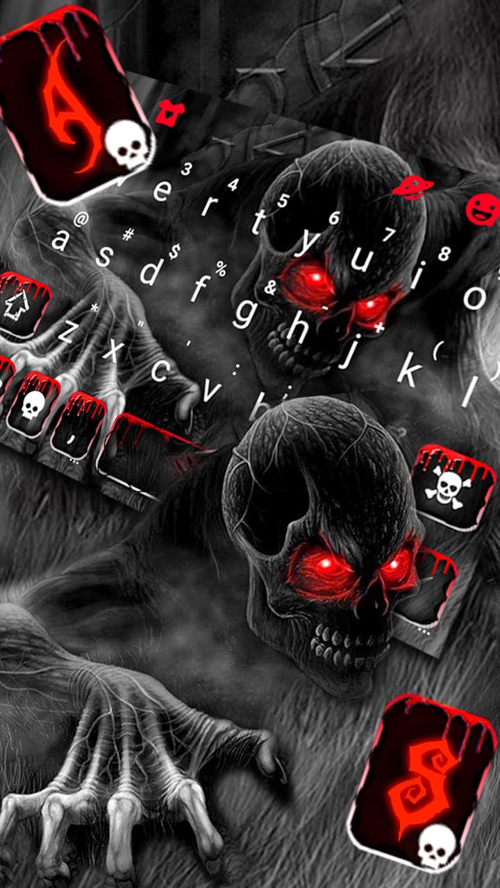 اسکرین شات 2 برنامه Zombie Monster Skull Keyboard Theme