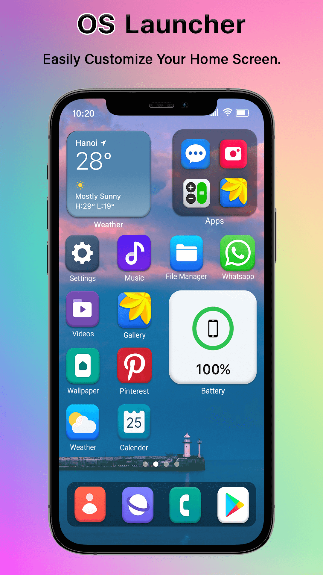 اسکرین شات 3 برنامه OS Launcher - OS 17 Pro