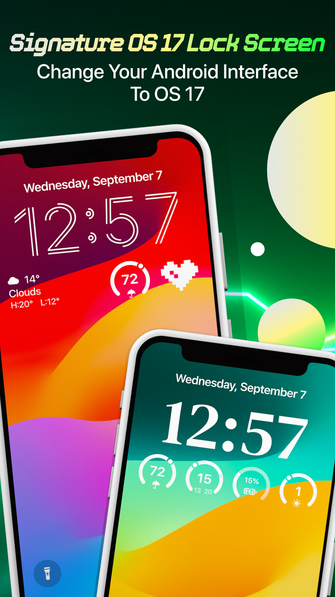 اسکرین شات 1 برنامه iLock - Lock Screen OS 17
