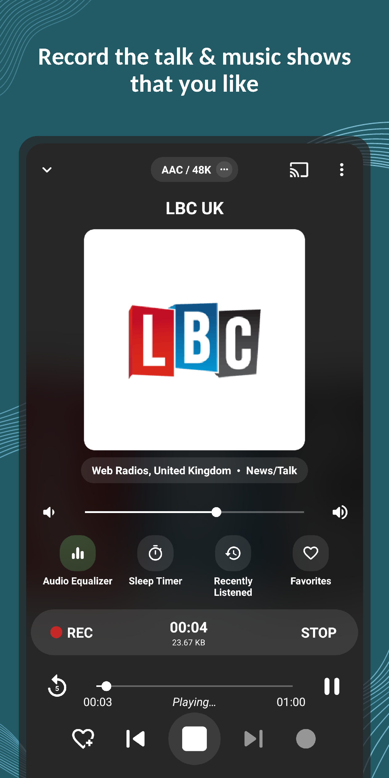 اسکرین شات 4 برنامه VRadio - Online Radio App