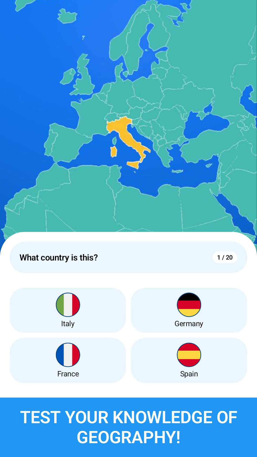 اسکرین شات 1 بازی Geomi: Flags Countries Trivia