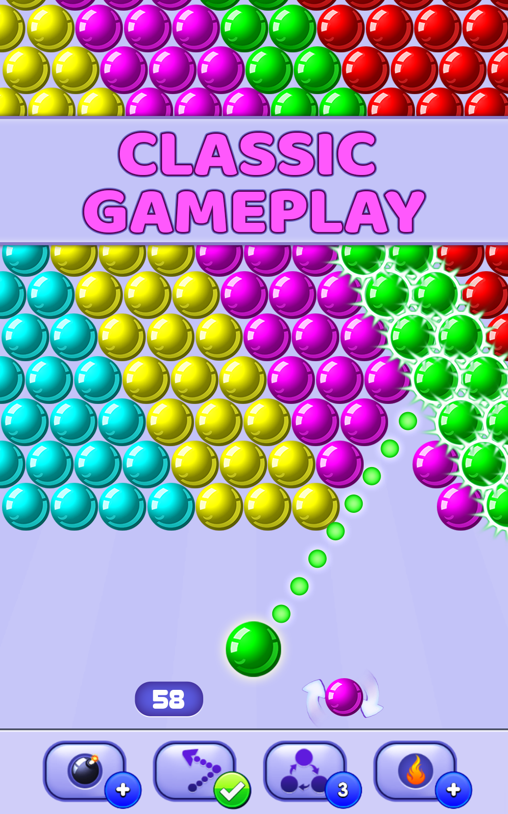 اسکرین شات 3 بازی Bubble Pop - Bubble Shooter