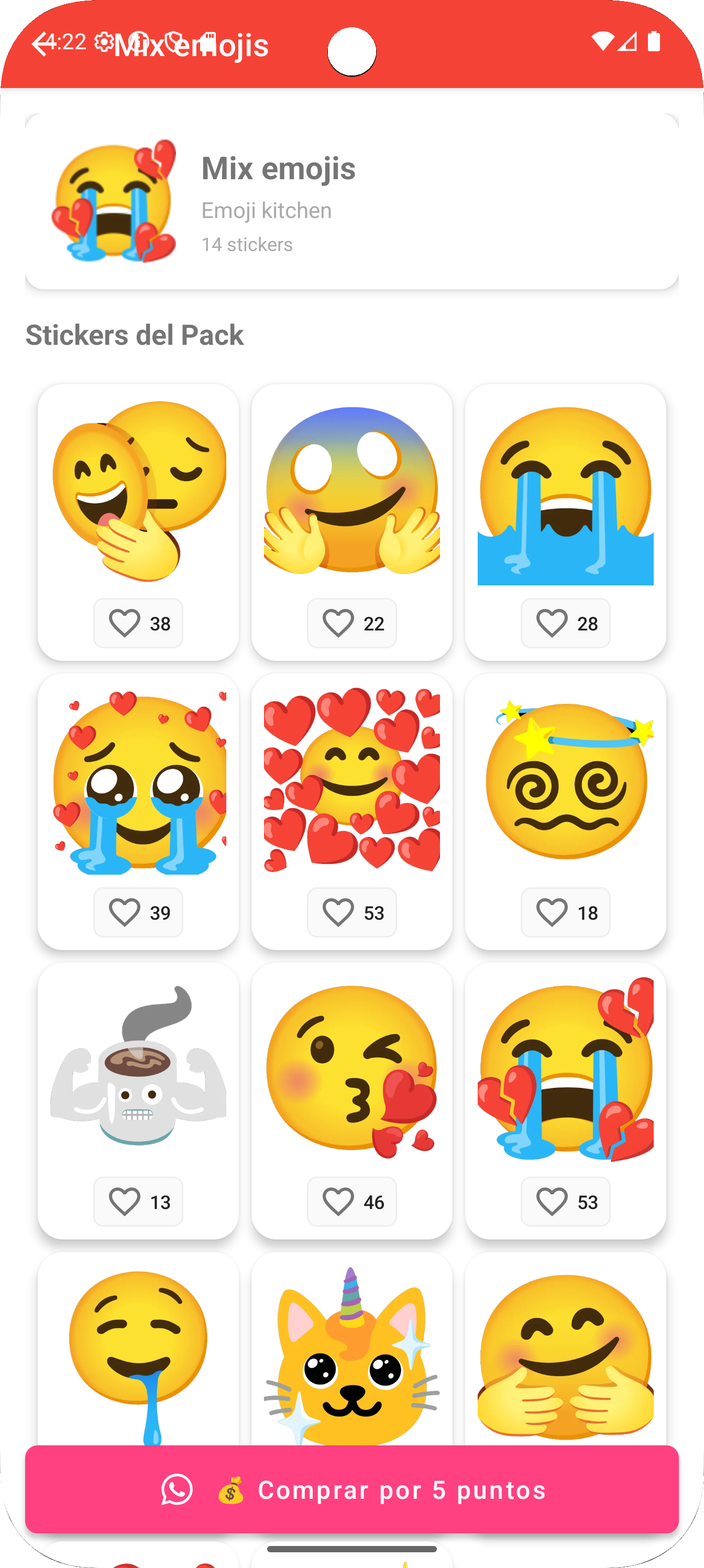 اسکرین شات 3 برنامه Wasticker love for whatsapp