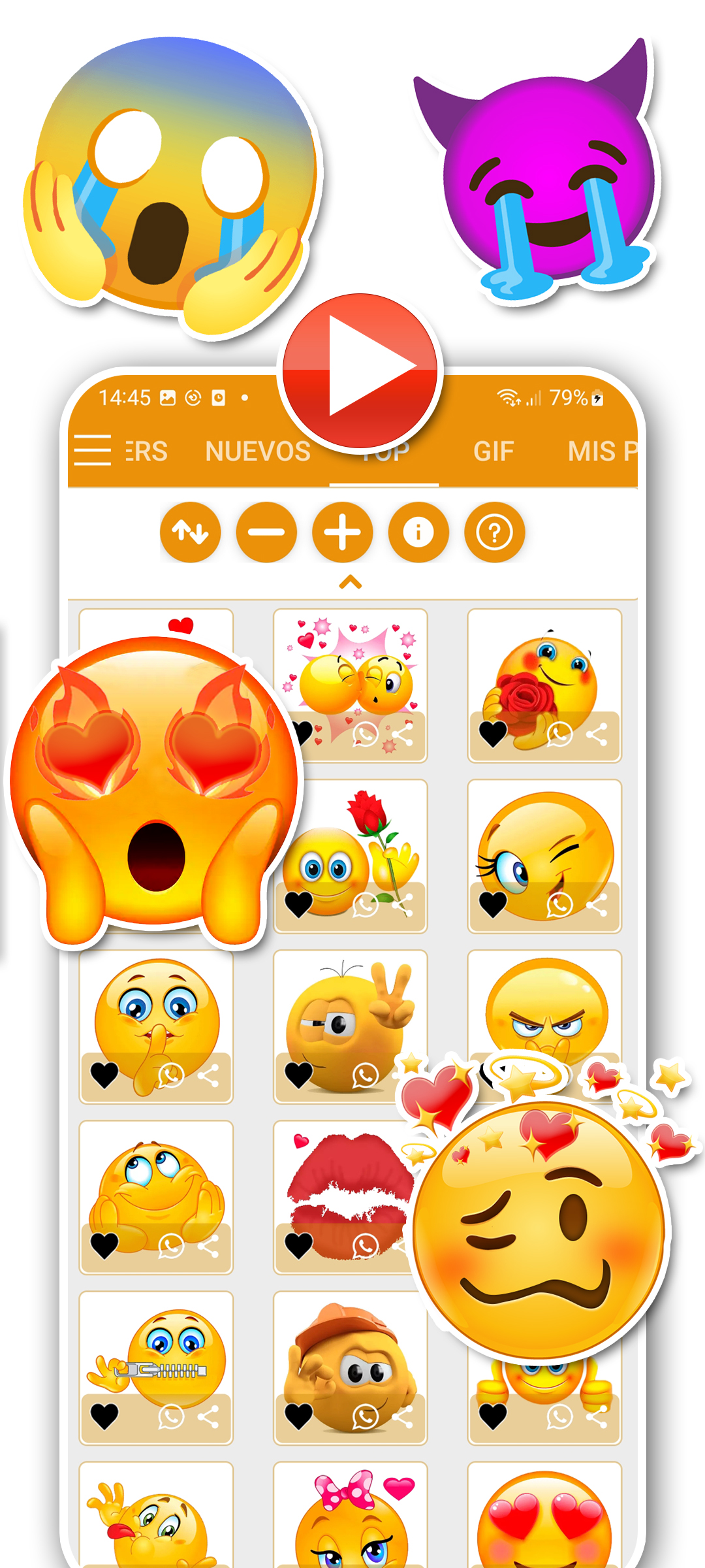اسکرین شات 1 برنامه Wasticker emojis for whatsapp