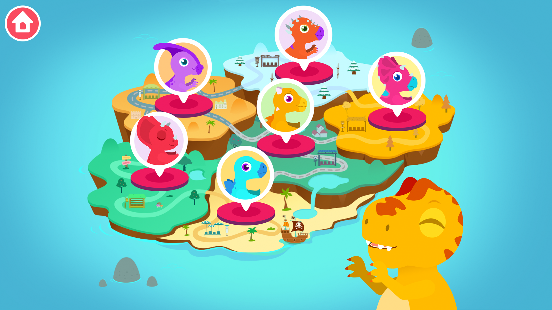 اسکرین شات 3 بازی Dinosaur Bus Games for kids