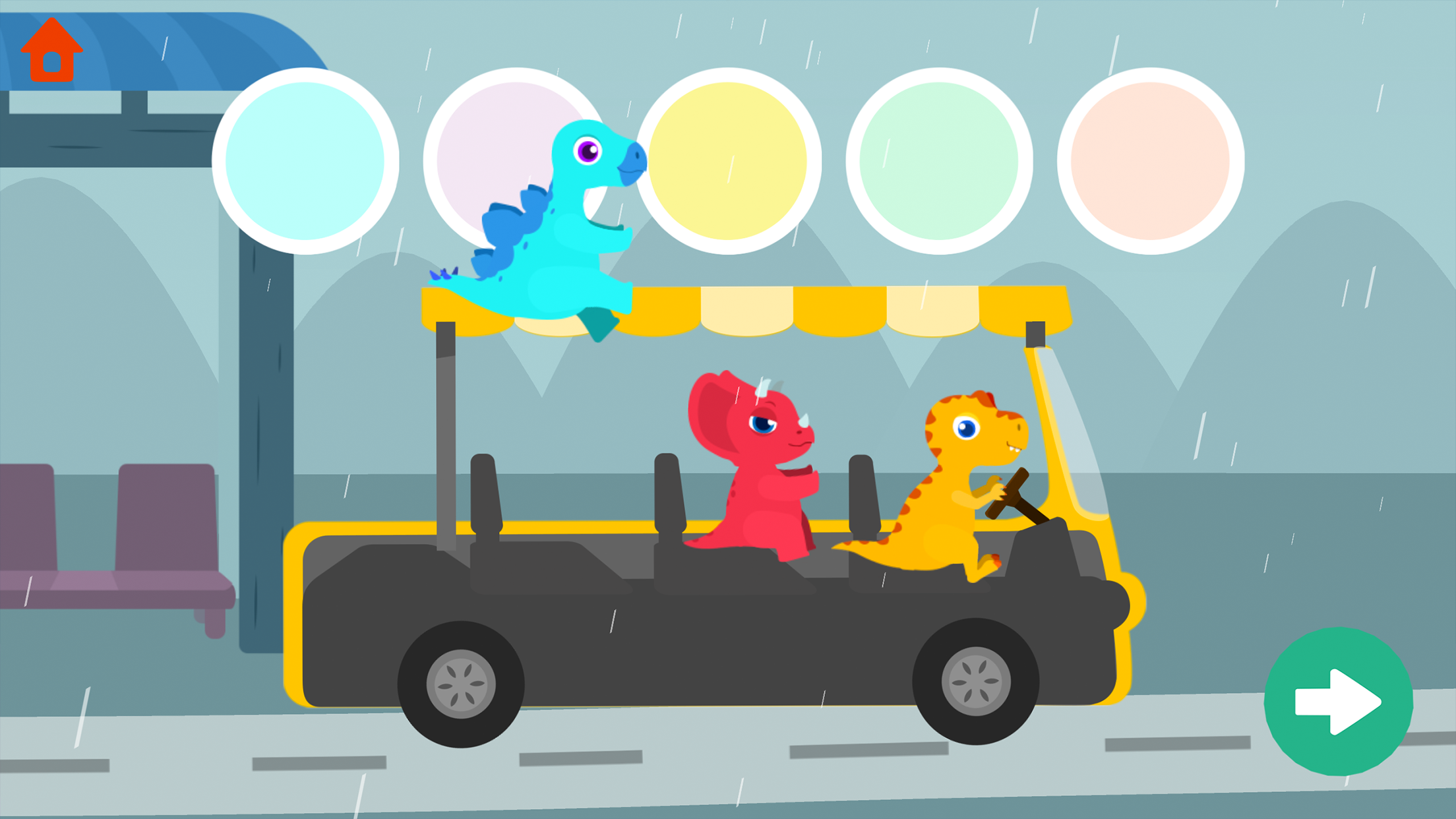 اسکرین شات 2 بازی Dinosaur Bus Games for kids