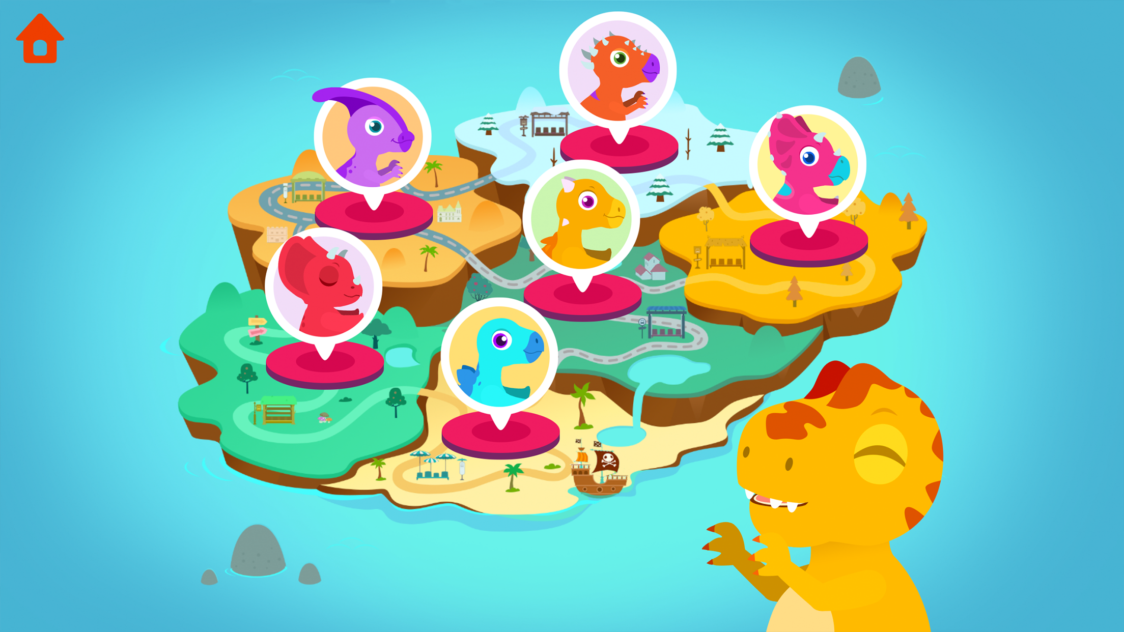اسکرین شات 3 بازی Dinosaur Bus Games for kids