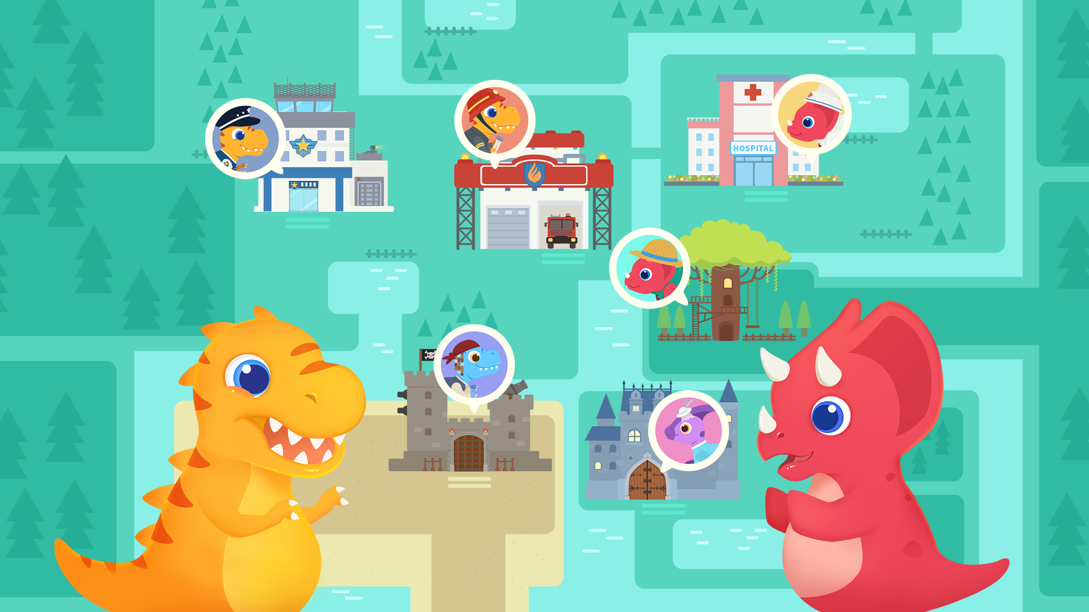 اسکرین شات 2 بازی Dinosaur City: Building Games