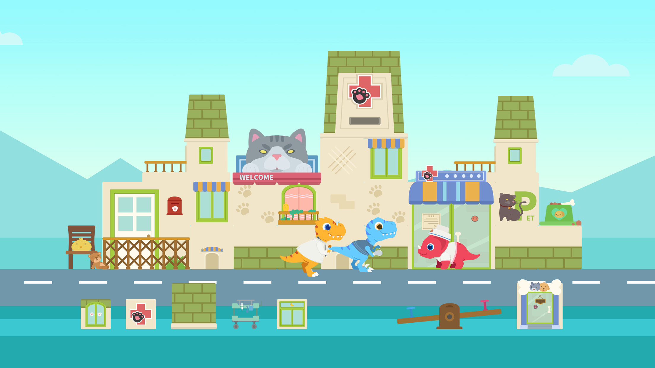 اسکرین شات 5 بازی Dinosaur City: Building Games