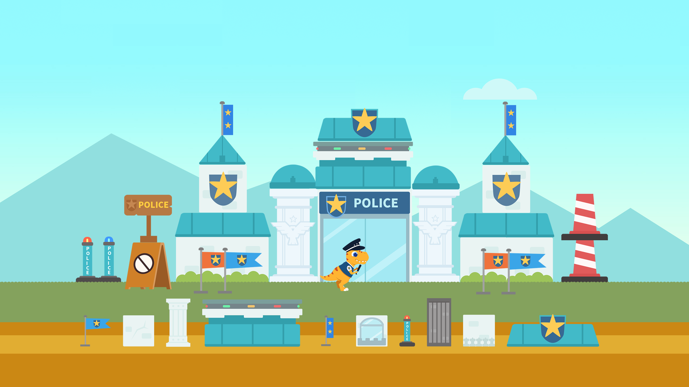 اسکرین شات 3 بازی Dinosaur City: Building Games