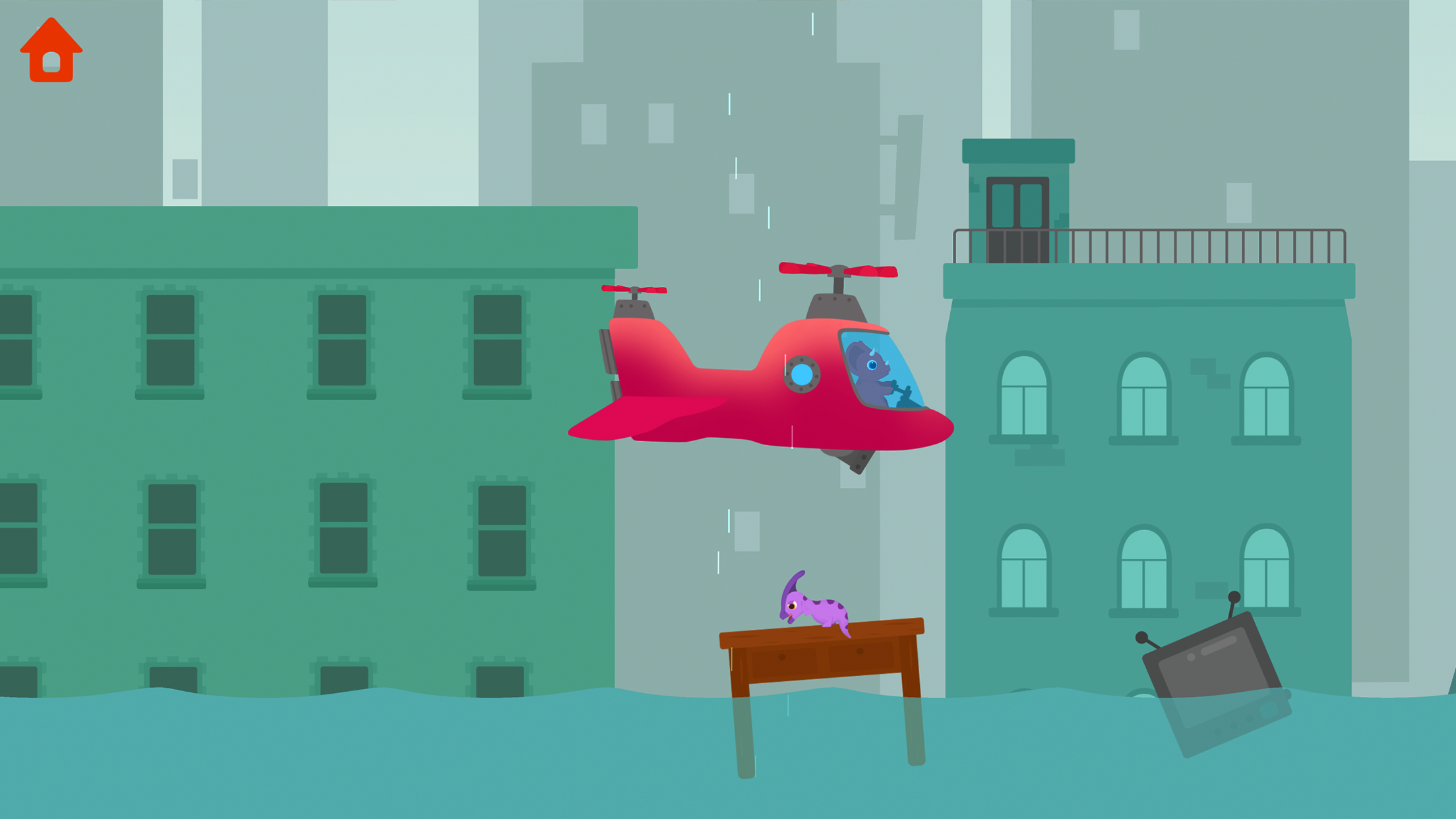 اسکرین شات 6 بازی Dinosaur Helicopter Kids Games