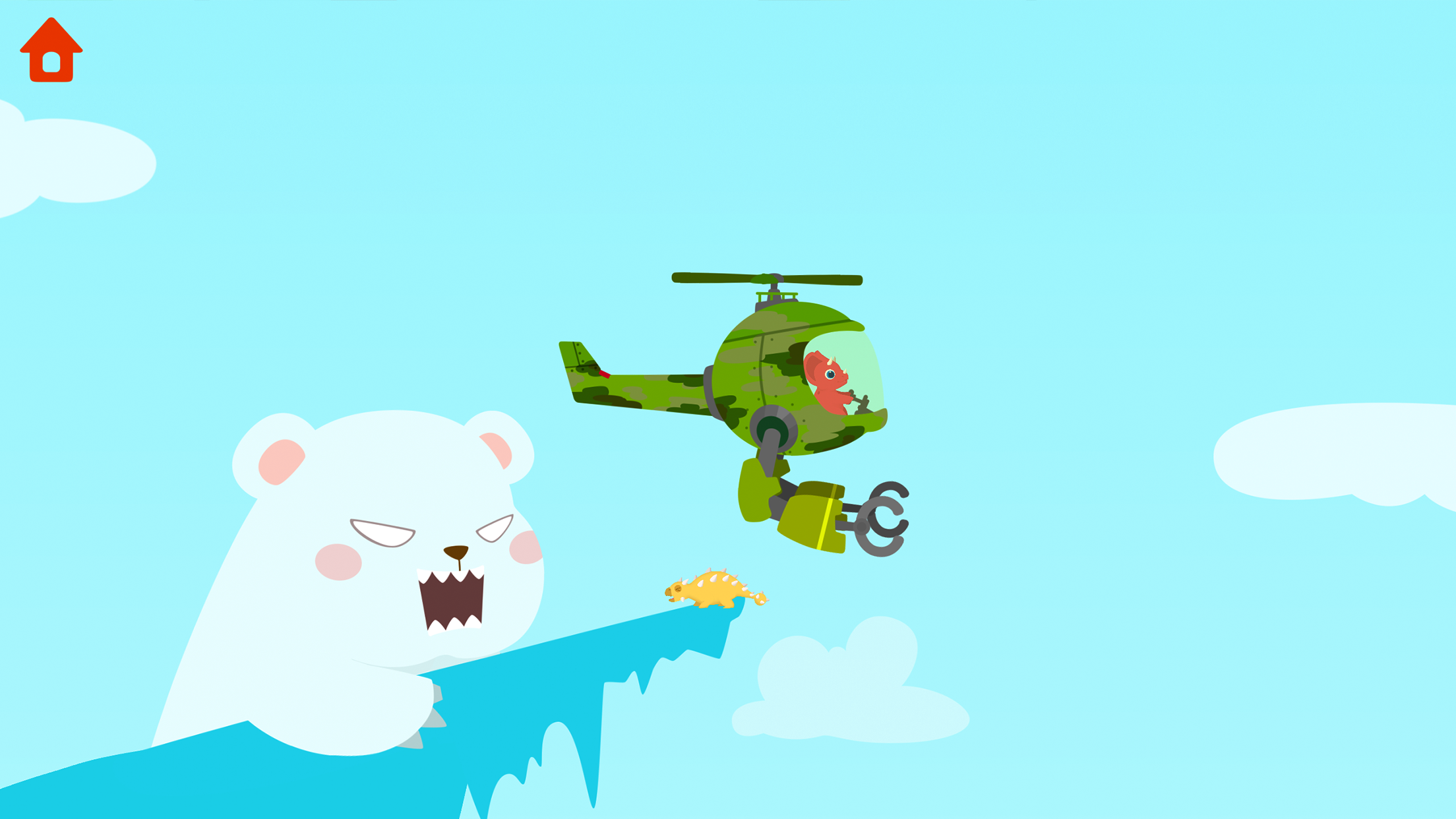اسکرین شات 5 بازی Dinosaur Helicopter Kids Games