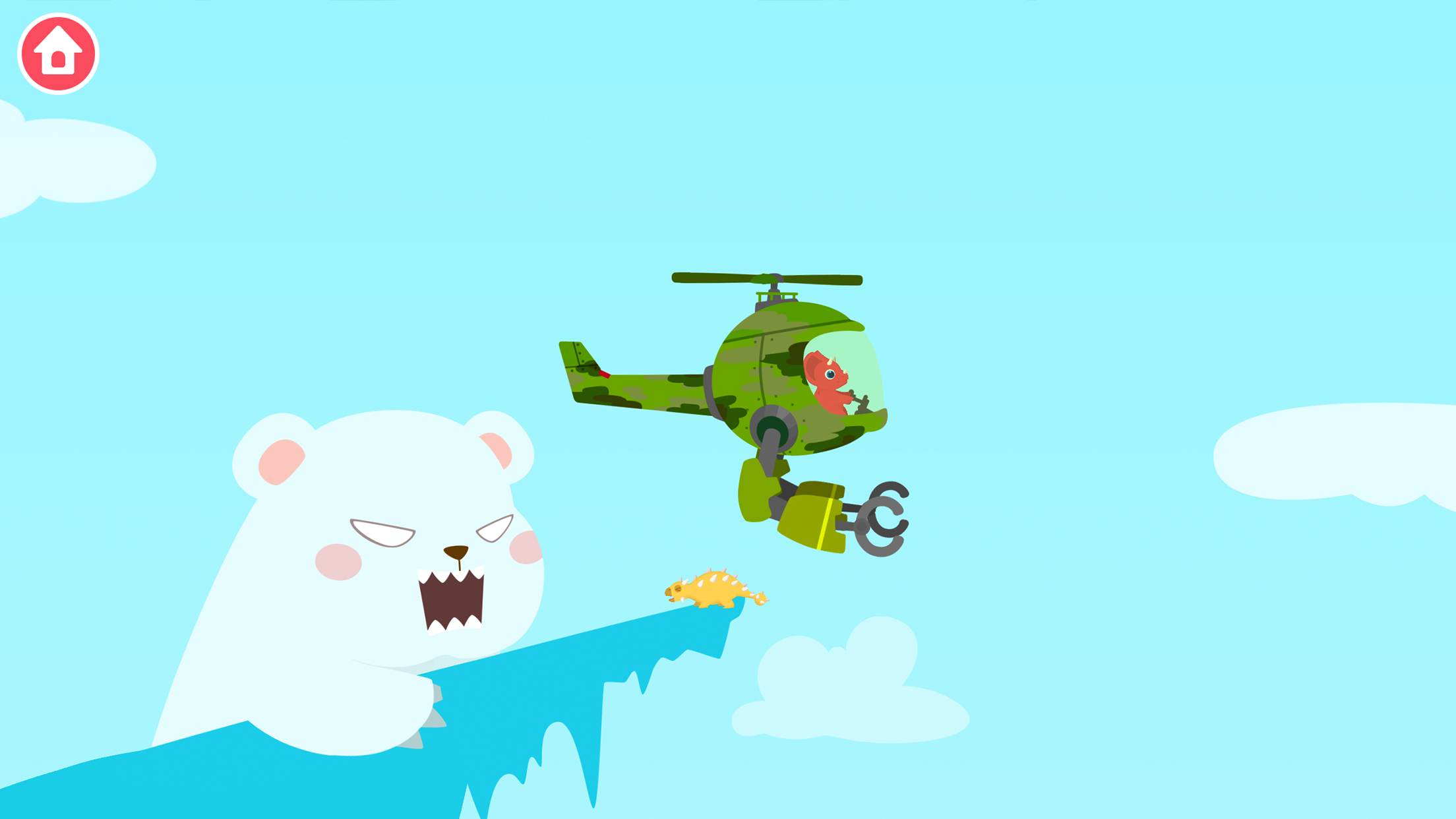 اسکرین شات 5 بازی Dinosaur Helicopter Kids Games