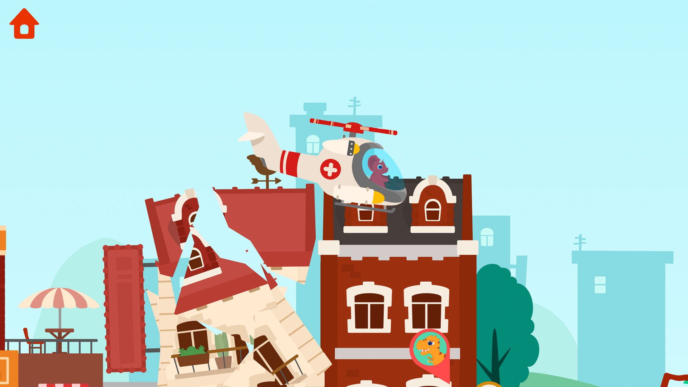 اسکرین شات 2 بازی Dinosaur Helicopter Kids Games