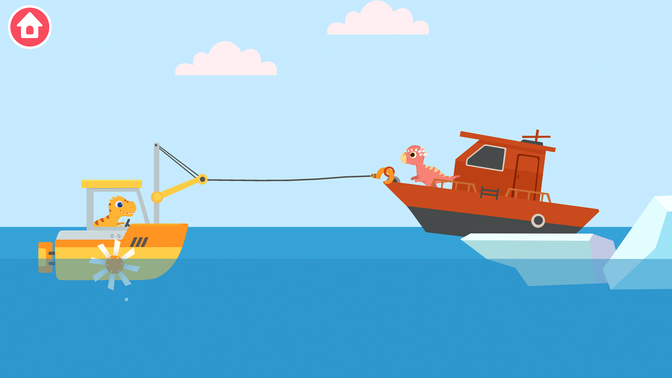 اسکرین شات 1 بازی Dinosaur Patrol Boat: for kids