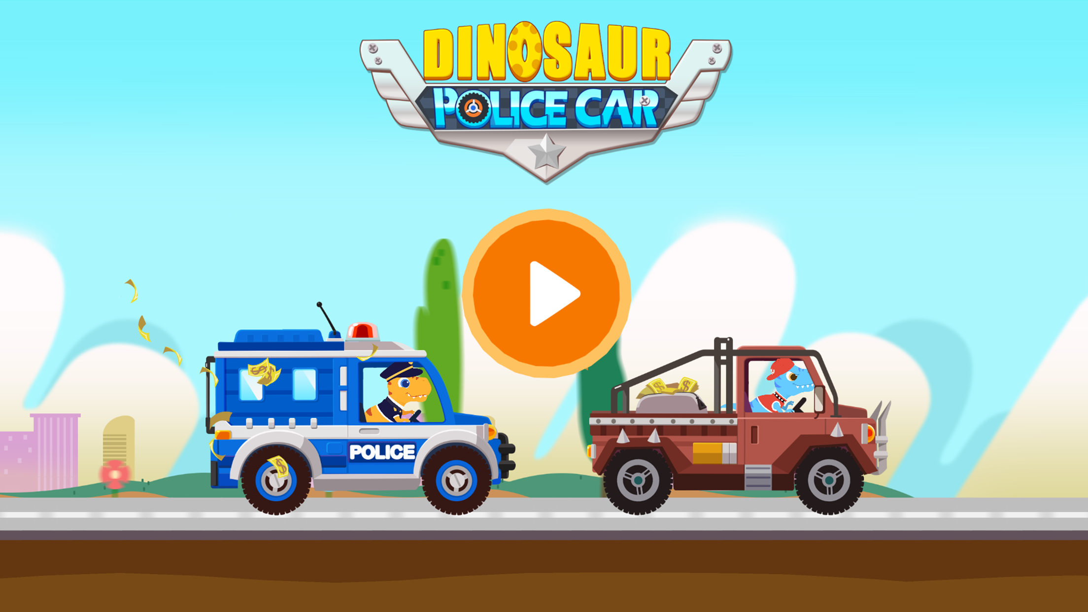 اسکرین شات 1 بازی Dinosaur Police Car kids Games