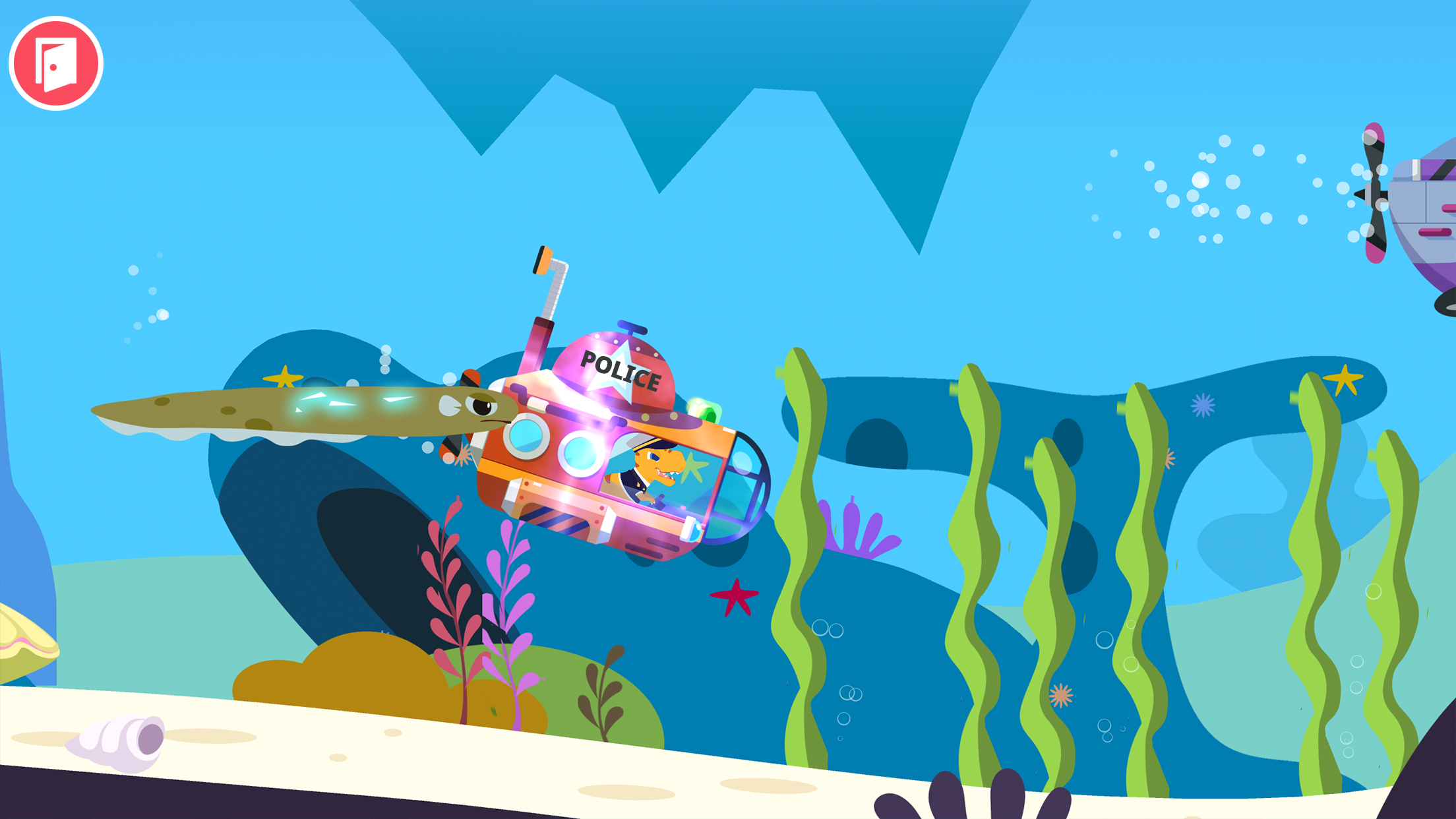 اسکرین شات 5 بازی Dinosaur Police Car kids Games