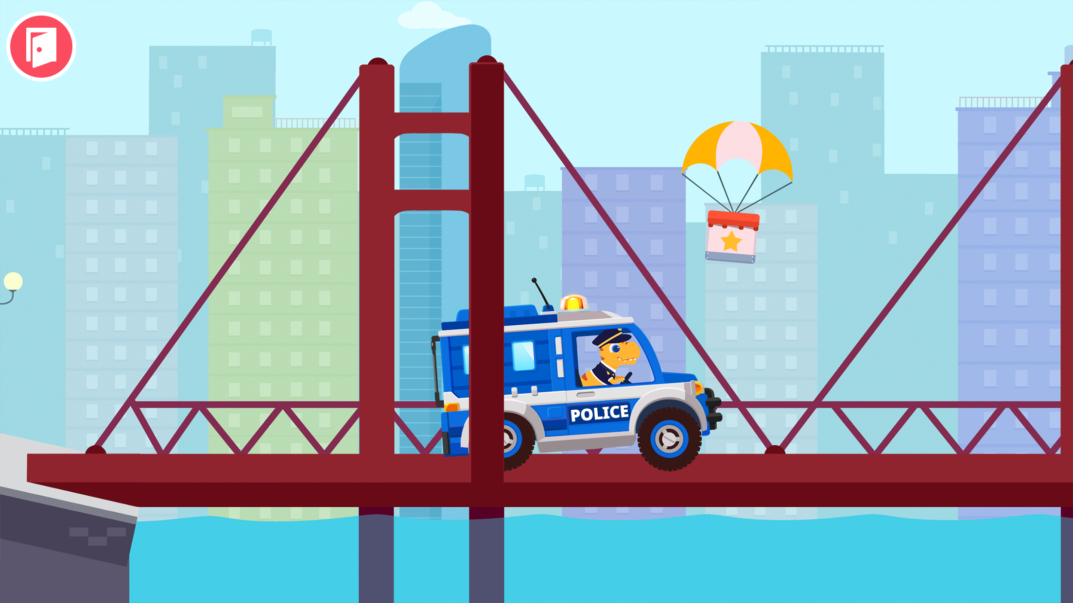 اسکرین شات 6 بازی Dinosaur Police Car kids Games