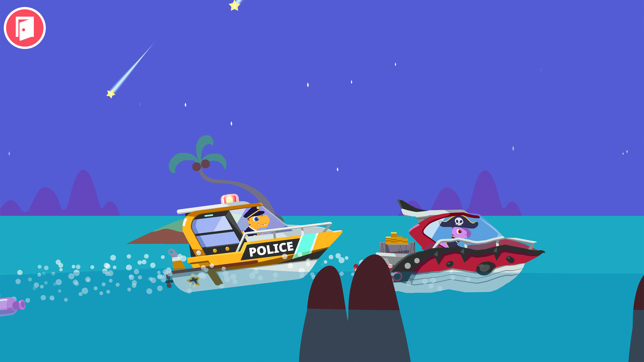 اسکرین شات 2 بازی Dinosaur Police Car kids Games