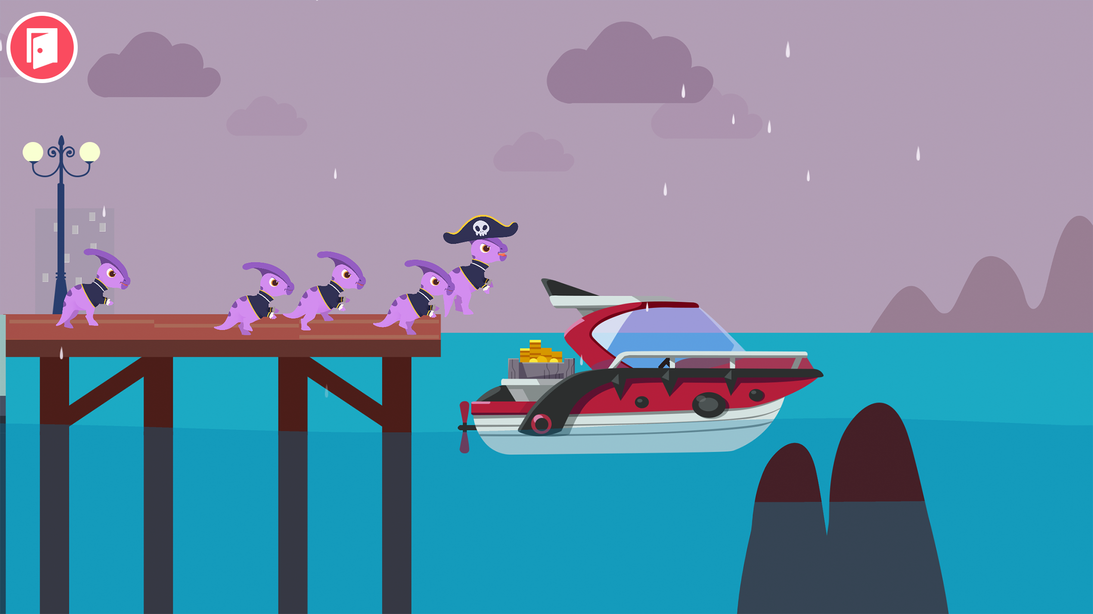 اسکرین شات 6 بازی Dinosaur Police Car kids Games