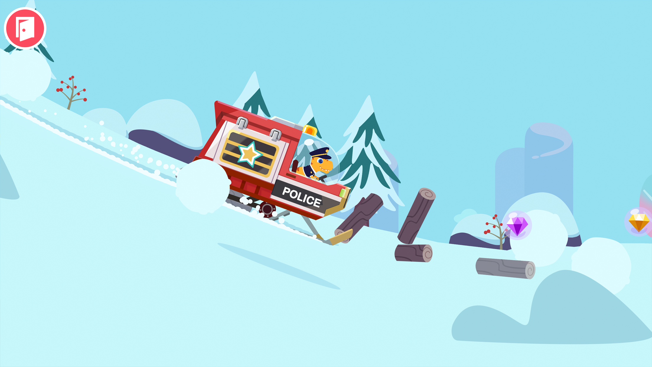 اسکرین شات 7 بازی Dinosaur Police Car kids Games