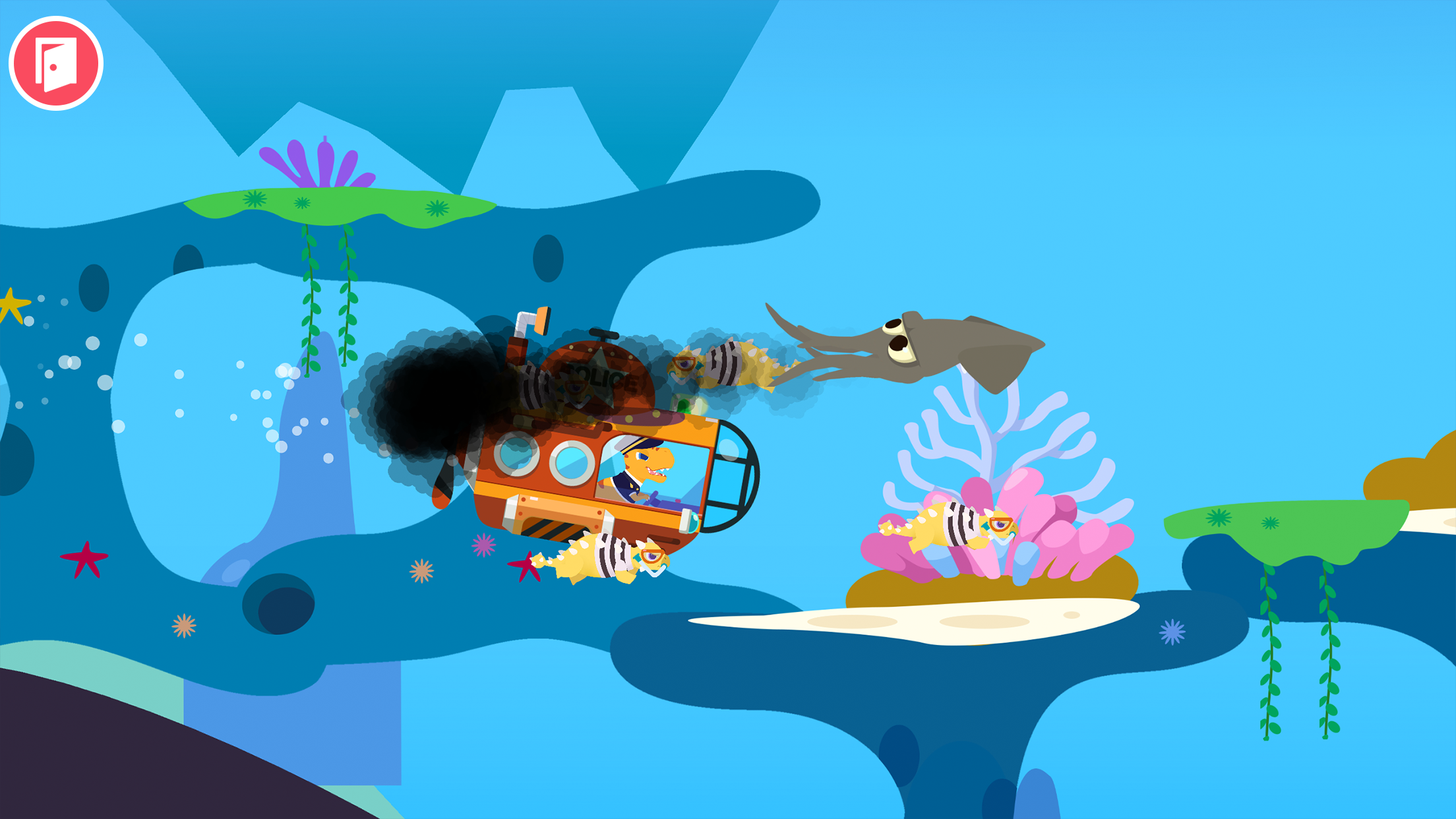 اسکرین شات 3 بازی Dinosaur Police Car kids Games