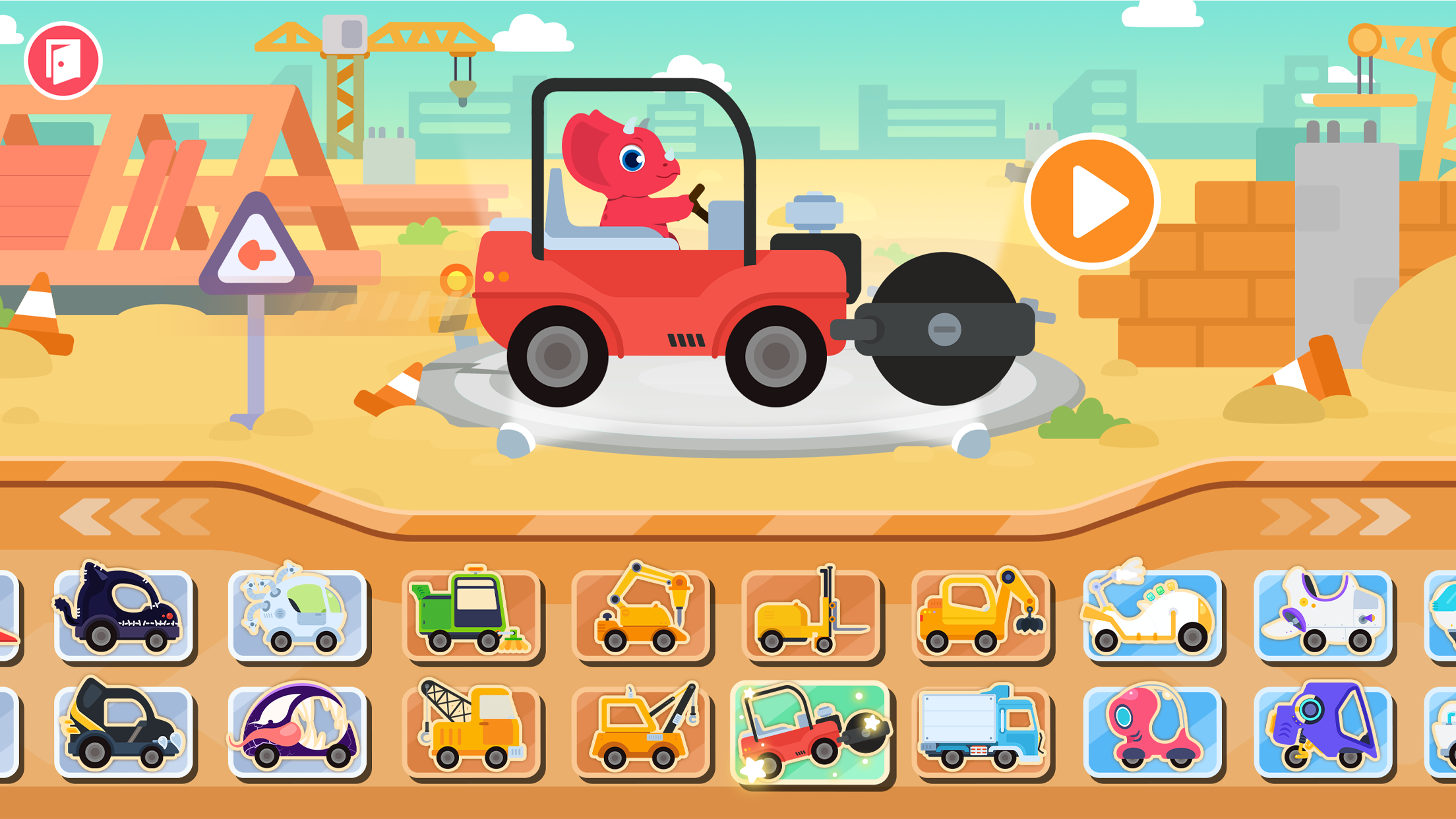 اسکرین شات 3 برنامه Dinosaur Car - Games for kids