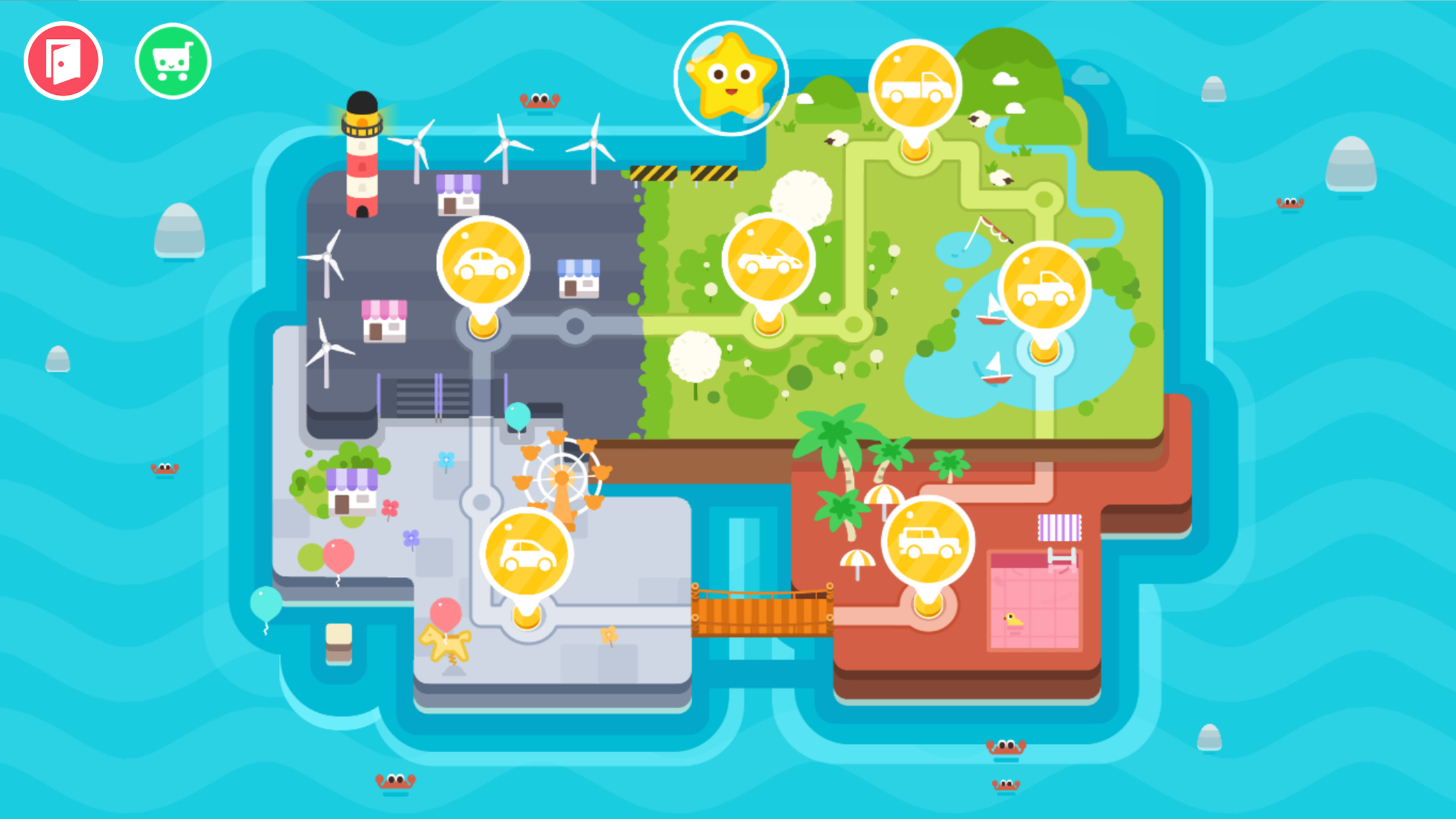 اسکرین شات 4 برنامه Dinosaur Car - Games for kids